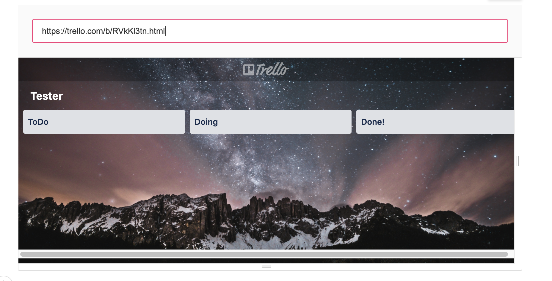 Embedded Trello board in iFrame